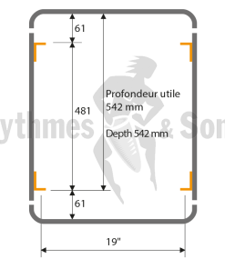 Alternative view of FRC 0454PMGG – Rack 4u 540mm