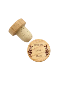 Bouchon liège gravé