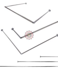 Alternative view of Tringle à rideau coudée inox