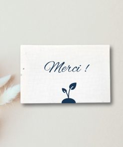 Carte remerciement avec graines