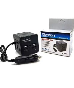 Alternative view of Convertisseur de tension en voiture avec surveillance de puissance 150 watts, 12 volts, 2 USB, 1 USB type C et 2 prises