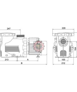 Alternative view of Pompe piscine XKP-06 (>1.0kW ) LEO