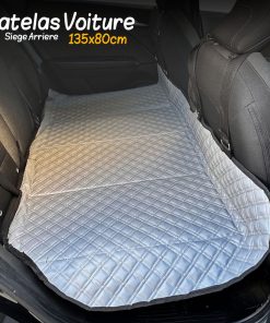 Matelas de Voiture Pliable avec Sangles Solides pour Siege Arrière