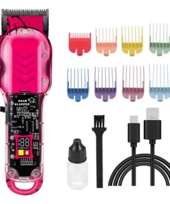 Tondeuse à Cheveux Transparent LCD Professionnelle