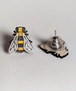 Alternative view of Clous d&rsquo;oreille abeilles peints