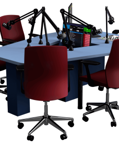 Alternative view of Top Desk L Mobilier Studio Radio – Vidéo – 5 Personnes